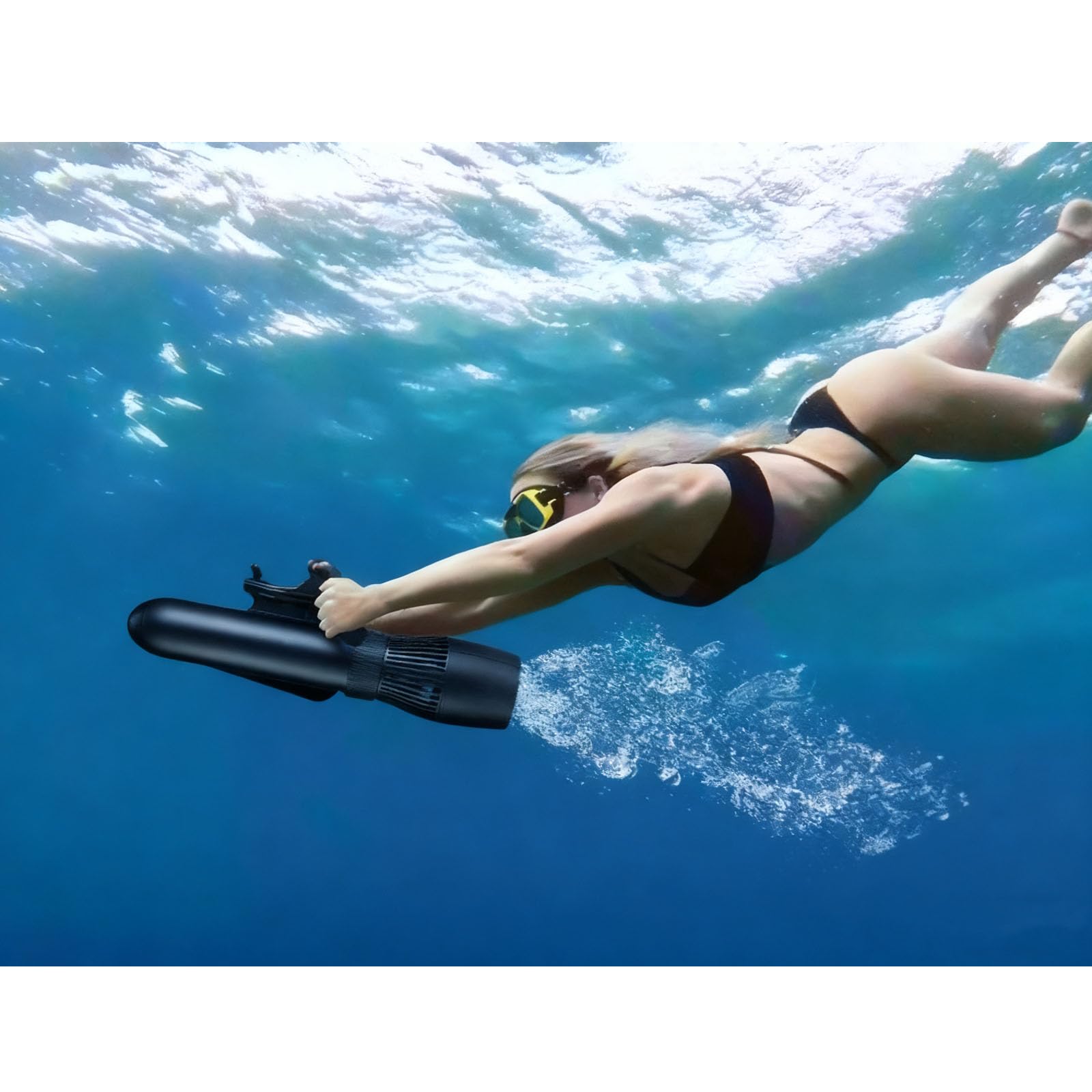 Unterwasser Scooter, wasserdicht, tragbar, für Erwachsene, Pool, Wasser Scooter, Lenker, Tauch Scooter, Rutschfester PVC Tauchverstärker Lenker