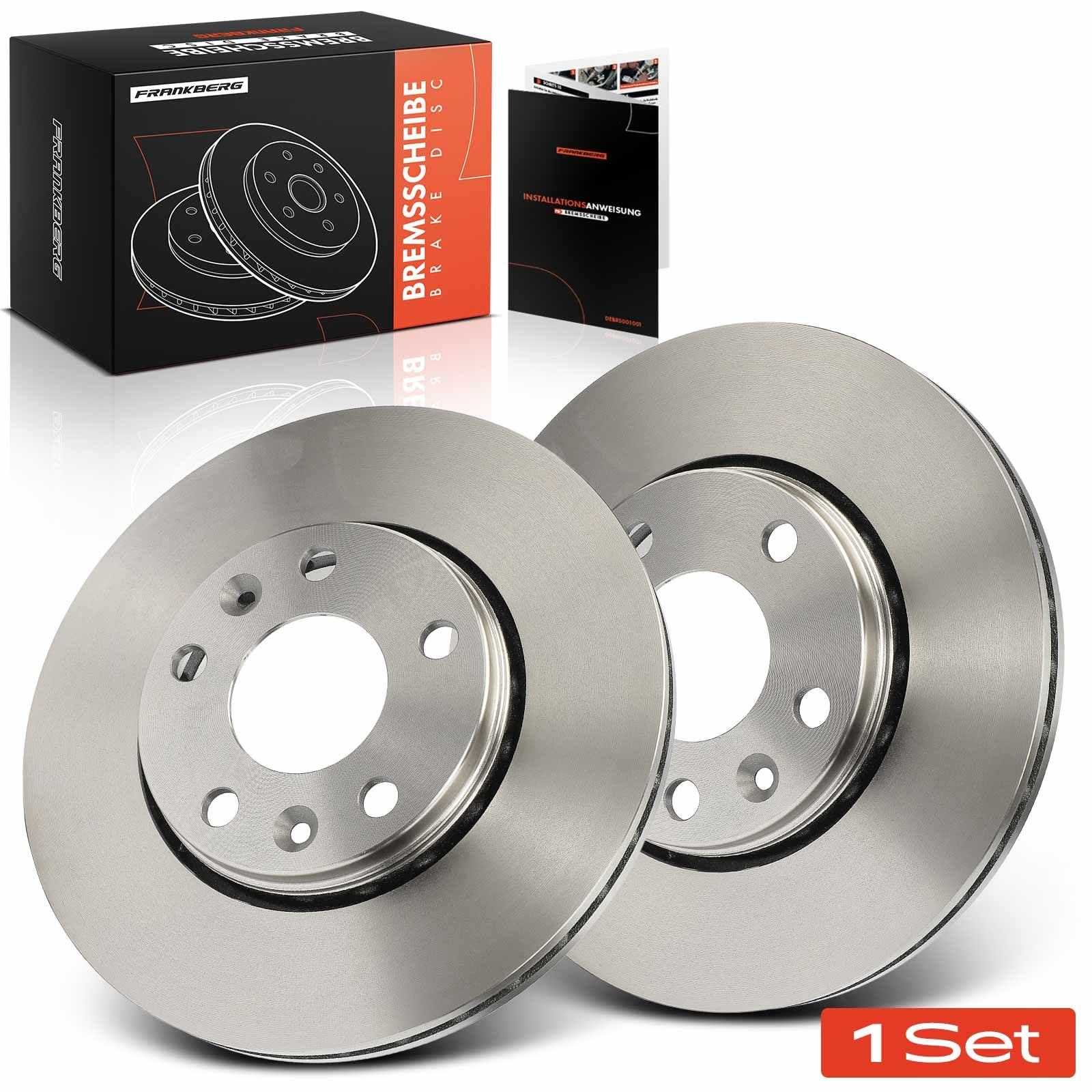 Frankberg Set di dischi freno incl. 2x Dischi Freno Anteriore Ventilato Diametro280mm Compatibile con Zoe BFM Duster HM Duster HS Megan.e III Grandtour KZ0/1 Replace# 402064151R