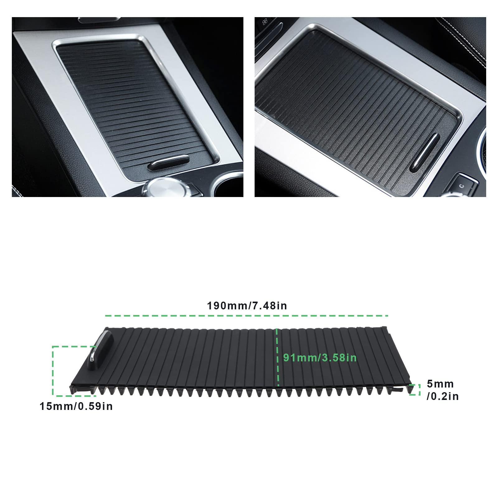 Mise à Niveau] Housse De Console Centrale De Voiture Avec 2 Sacs De Rangement Housse Accoudoir En Cuir Nappa De Qualite Superieure 98734491