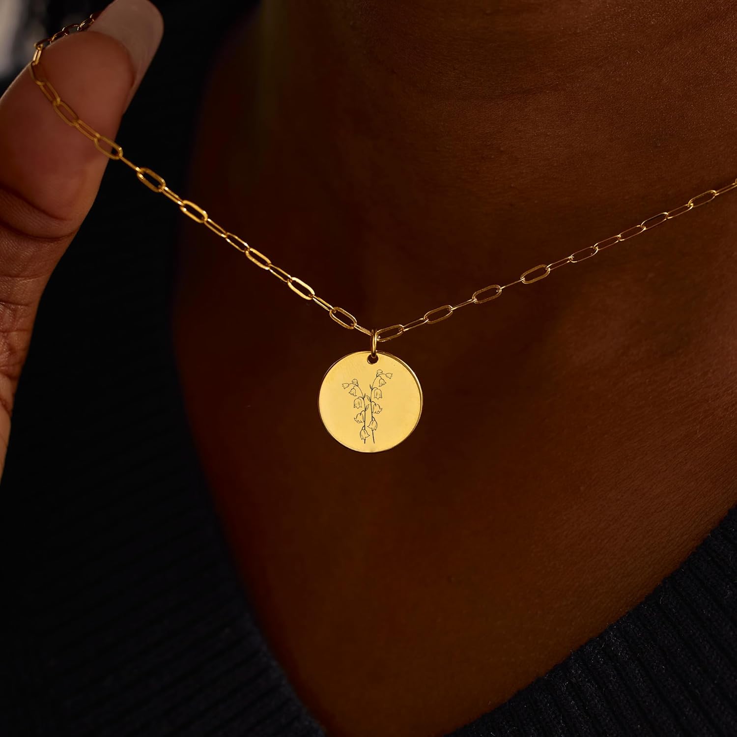 STORYJEWELLERY Birth Flower Necklace, Dainty Charm Necklace for Women, Trendy Flower Jewelry, Gifts for Women - Image 3