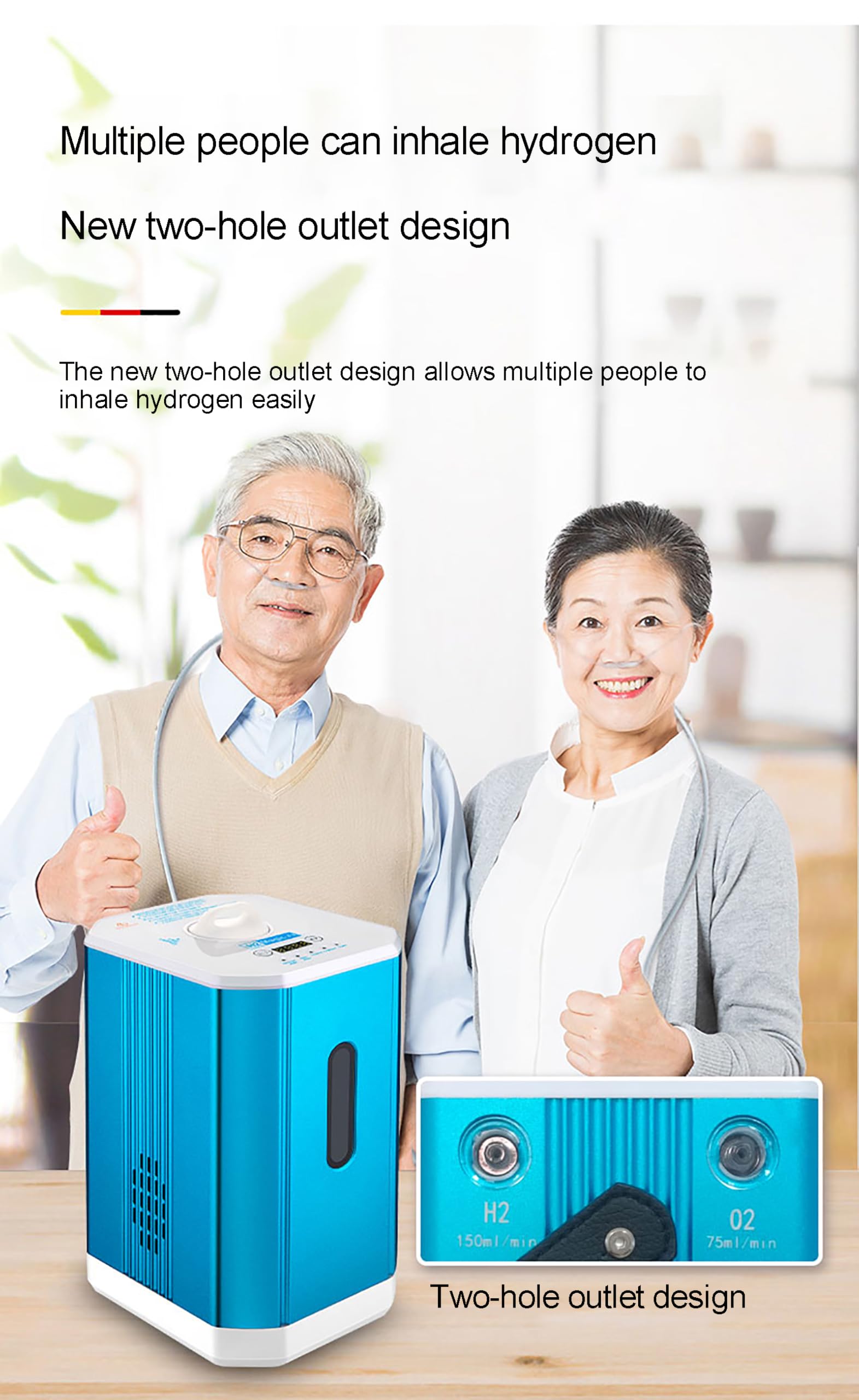 Amazon.co.jp : HZFAIGLL 2 in 1 99.99% 純度水素吸入機、デュアル