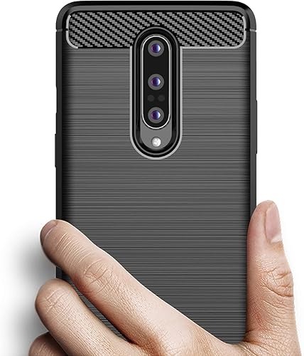 Miniatura 3 de Osophter Funda para Oneplus 8 no compatible con Oneplus 8T, 1+8 funda protectora de goma TPU flexible de absorción de golpes para One Plus 8 (negro)