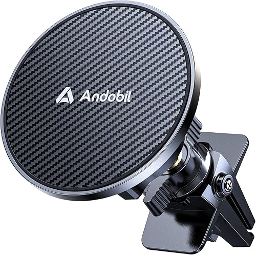 Miniatura 8 de andobil para Montura de Coche MagSafe [Ímpetu Más Fuerte] Soporte Magnético para Teléfono para Coche Vent 360 Ajustable Soporte Magnético para
