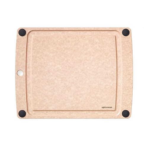 All-In-One Cutting Board with Non-Slip Feet and Juice Groove, 14.5"