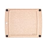 All-In-One Cutting Board with Non-Slip Feet and Juice Groove&comma; 14&period;5" × 11&period;25"&comma; Natural&sol;Black
