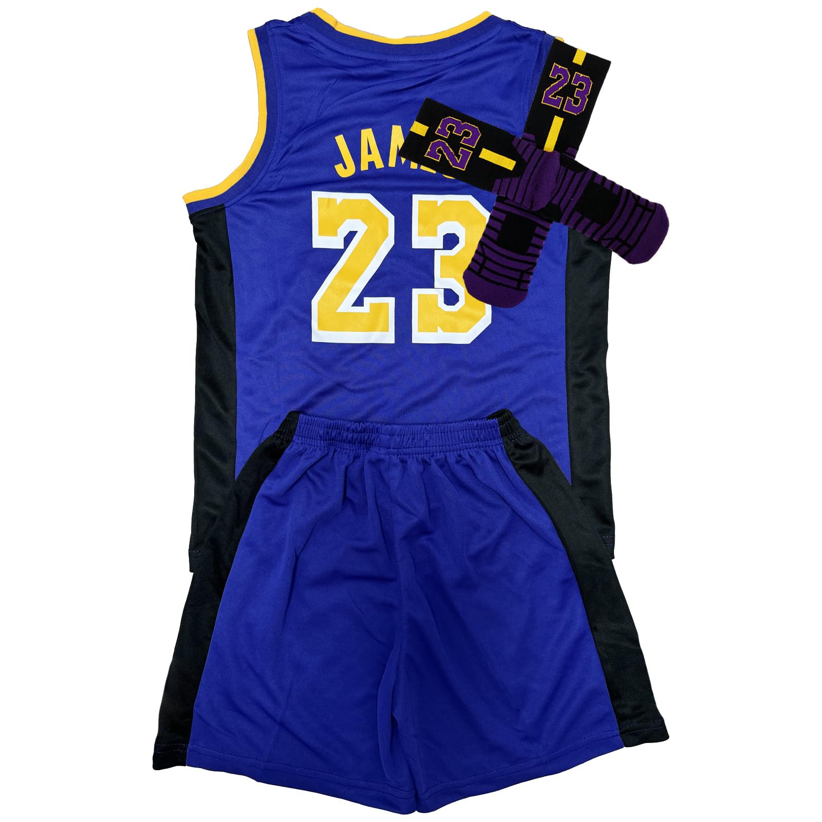 3PC Basketball Jersey Set for Youth Basketball Tank Top + Track Shorts+ Socks Set #24