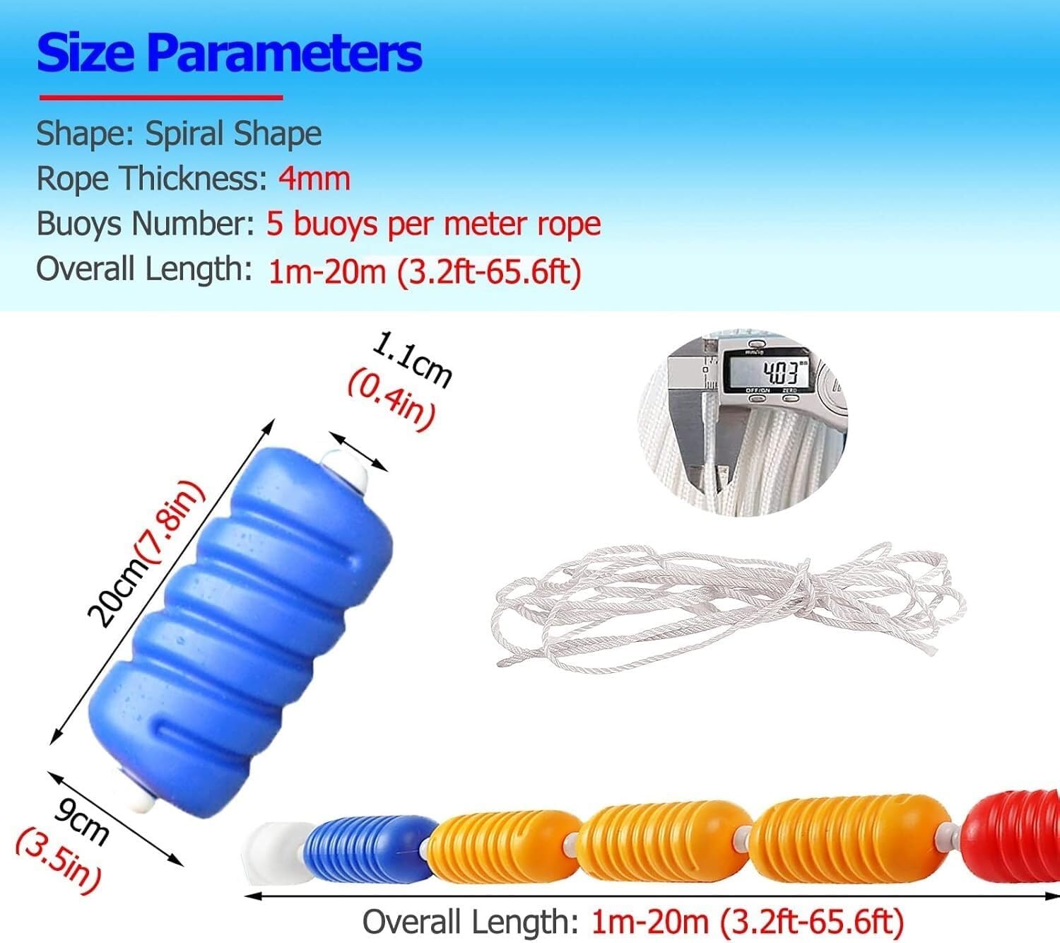 安全ロープと フロート プール安全フロートライン仕切り フック2個付き プール/ウォーターパーク/ビーチ用スイミングパス仕切り プー