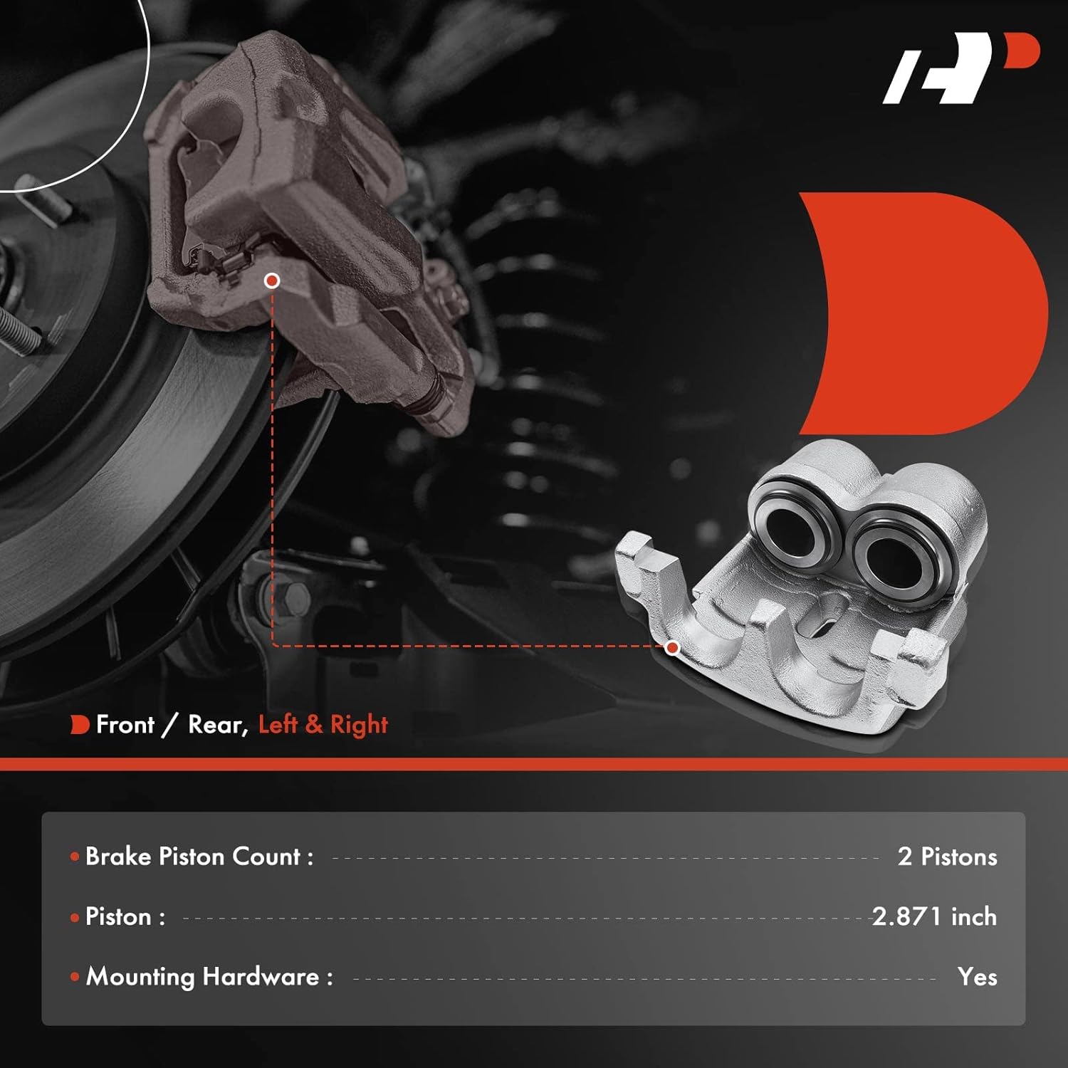 A-Premium Disc Brake Caliper Assembly Without Bracket Compatible with Select Chevy, GMC, Blue Bird, Freightliner, Isuzu, Sterling Truck and International Harvester Models - C60 Kodiak, T6500, B60