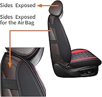 Vista 5 de YIERTAI Fundas de asiento de automóvil, impermeables, de piel sintética, ajuste universal para la mayoría de automóviles, sedanes, SUV, camiones