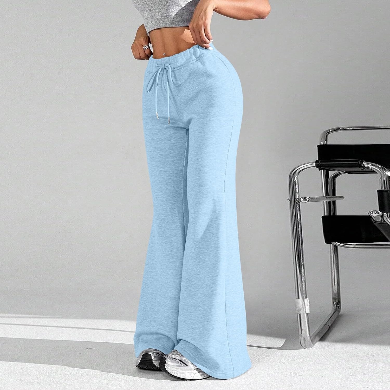 Flare Sweatpants Women High Waisted Wide Leg Flared Sweatpants Bootcut Yoga Pants Cute Bell Bottoms Baggy Lounge Pants