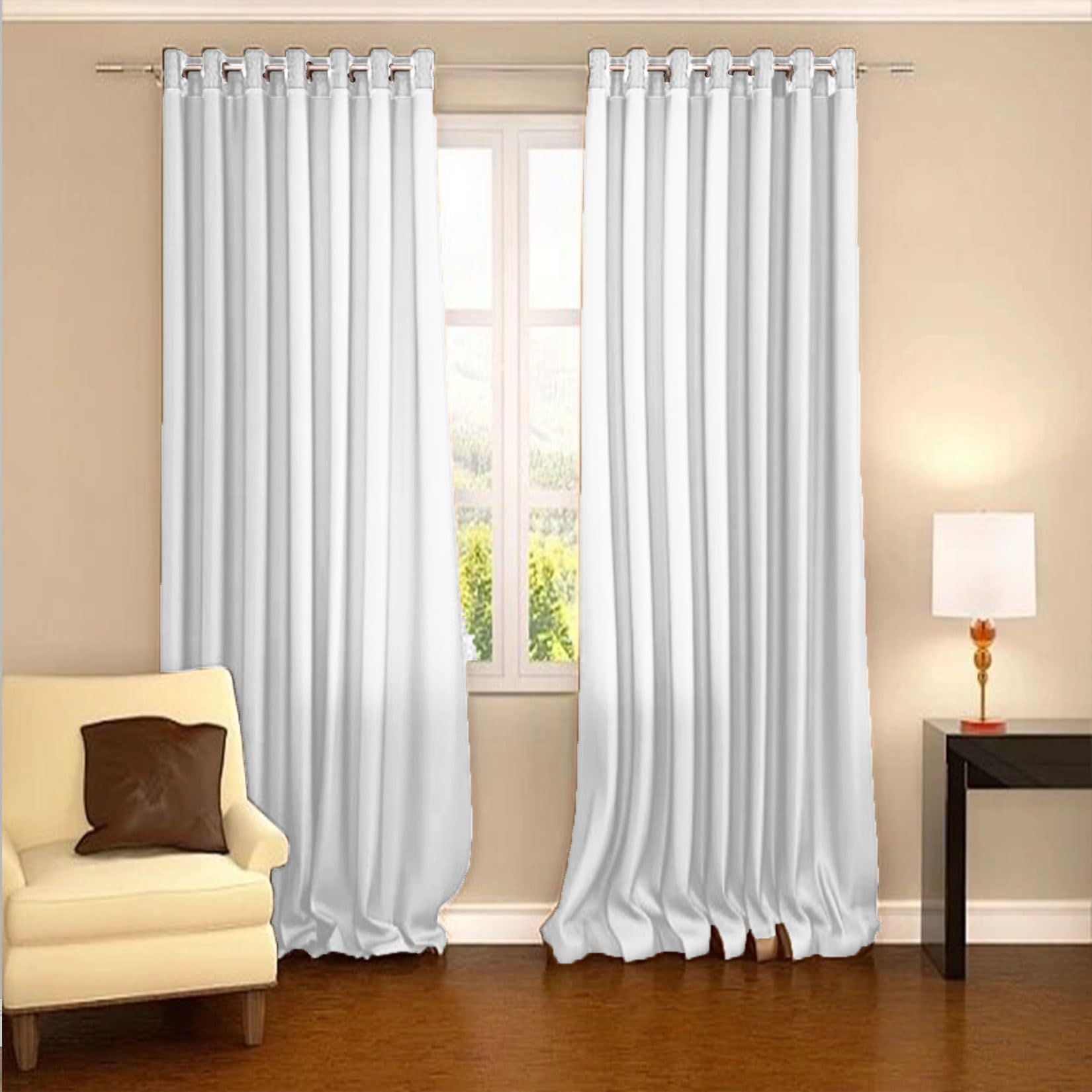 Liujyuan White Blackout Curtains For Bedroom 200 X 115 Cm Room Darkening, Privacy Protection Thermal Insulated Curtains Thermal Insulated Energy For Balcony, Kithcen Window,
