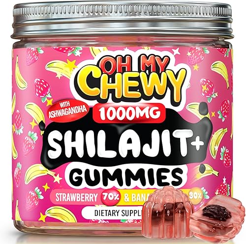 Gomitas puras de Shilajit del Himalaya, resina de grado dorado de alta potencia, refuerzo de energía y apoyo inmunológico para hombres y mujeres con