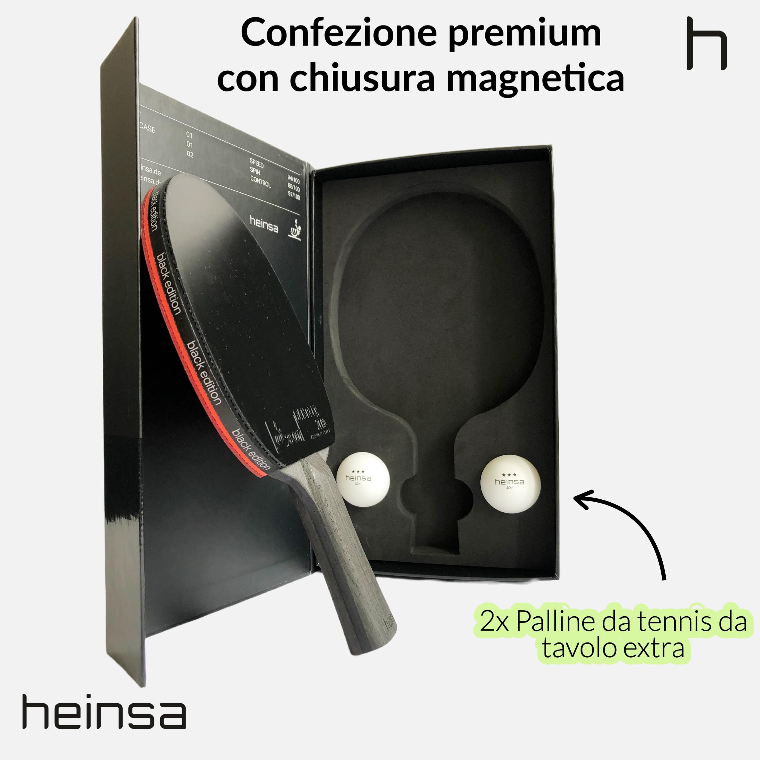GOEDCH Set di racchette da ping pong con rete: set da ping pong mobile con 4 racchette, rete retrattile, 9 palline da ping pong e 1 custodia, set di racchette da ping
