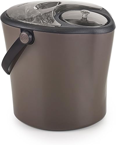 Polder Estación de enfriamiento cubo de hielo combinado y enfriador de botellas, funda de refrigeración separada mantiene la botella fría y pura con