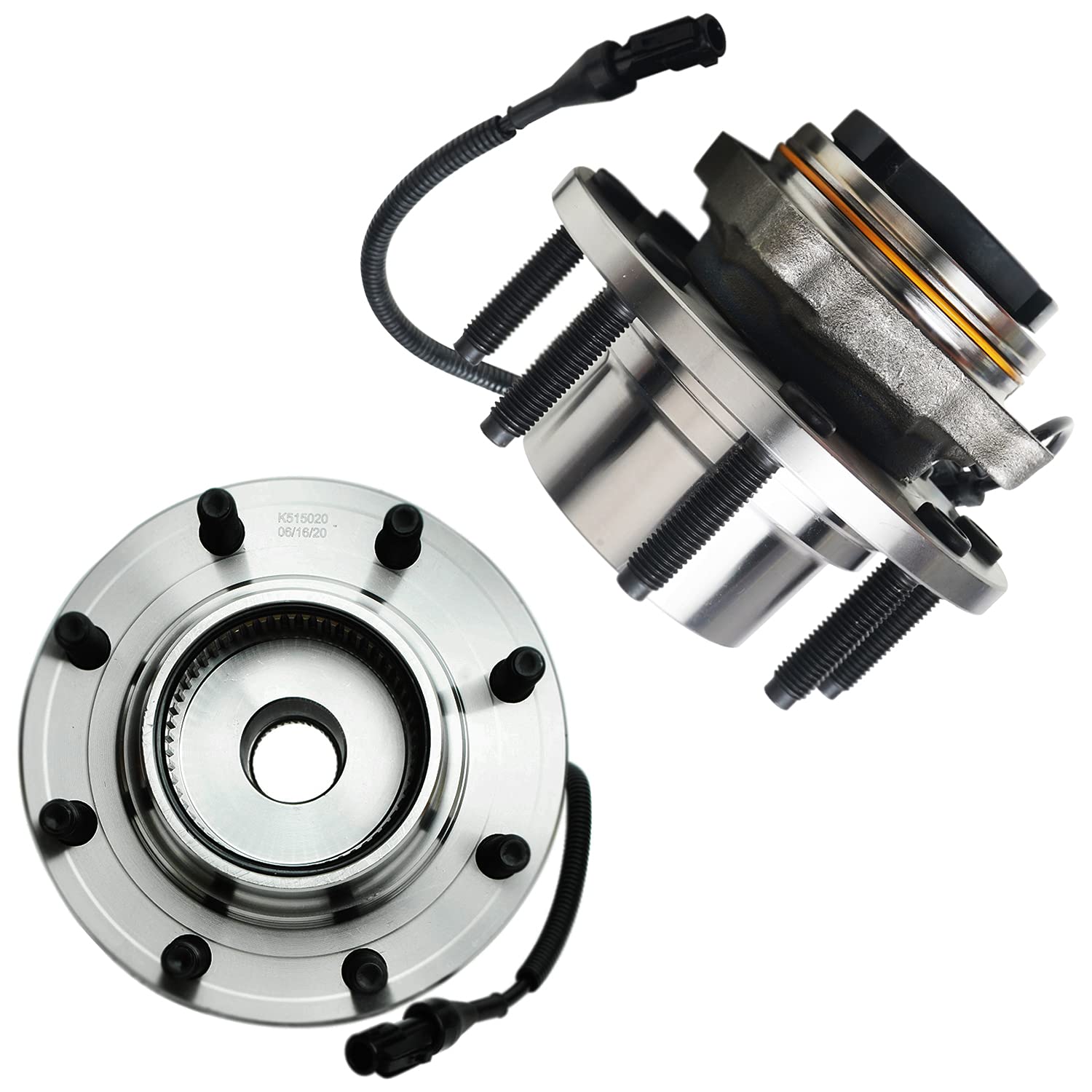 Photo 1 of Detroit Axle - 4WD Front Wheel Hub and Bearing Assemblies Replacement for Ford F-250 F-350 Super Duty Excursion - SRW Coarse Threads w/ABS