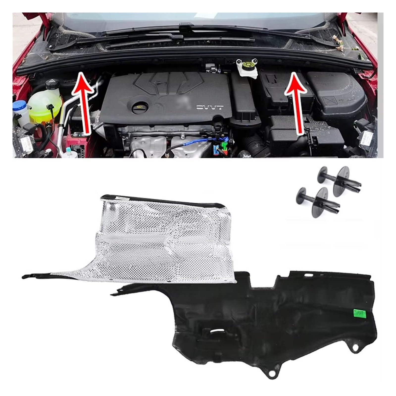 Para Citroen C4 B7 2011 ~ 2019 2012 2013 capó aislante de motor coche parte inferior cubierta almohadilla algodón térmica insonorizada Tablero aislamiento acústico térmico para coche