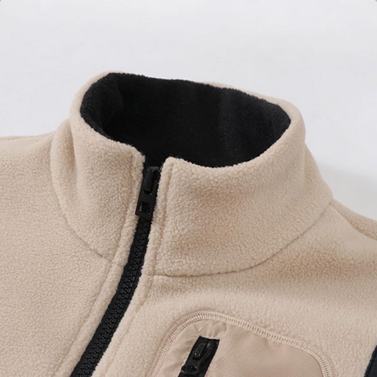 Generisch Garçons Gilet Polaire Enfant Chaud Doublé Sans Manches avec Fermeture Éclair pour Activités de Plein Air