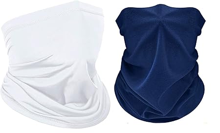 BISMAADH Neck Gaiter Face Mask Reusable, Outdoor Breathable Face Cover, Sun Dust UV Protection Shield Multifunctional design for Men & Women-Pack of 2