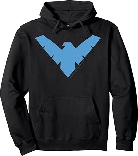 Nightwing Classic Superhero Blue Logo Pullover Hoodie