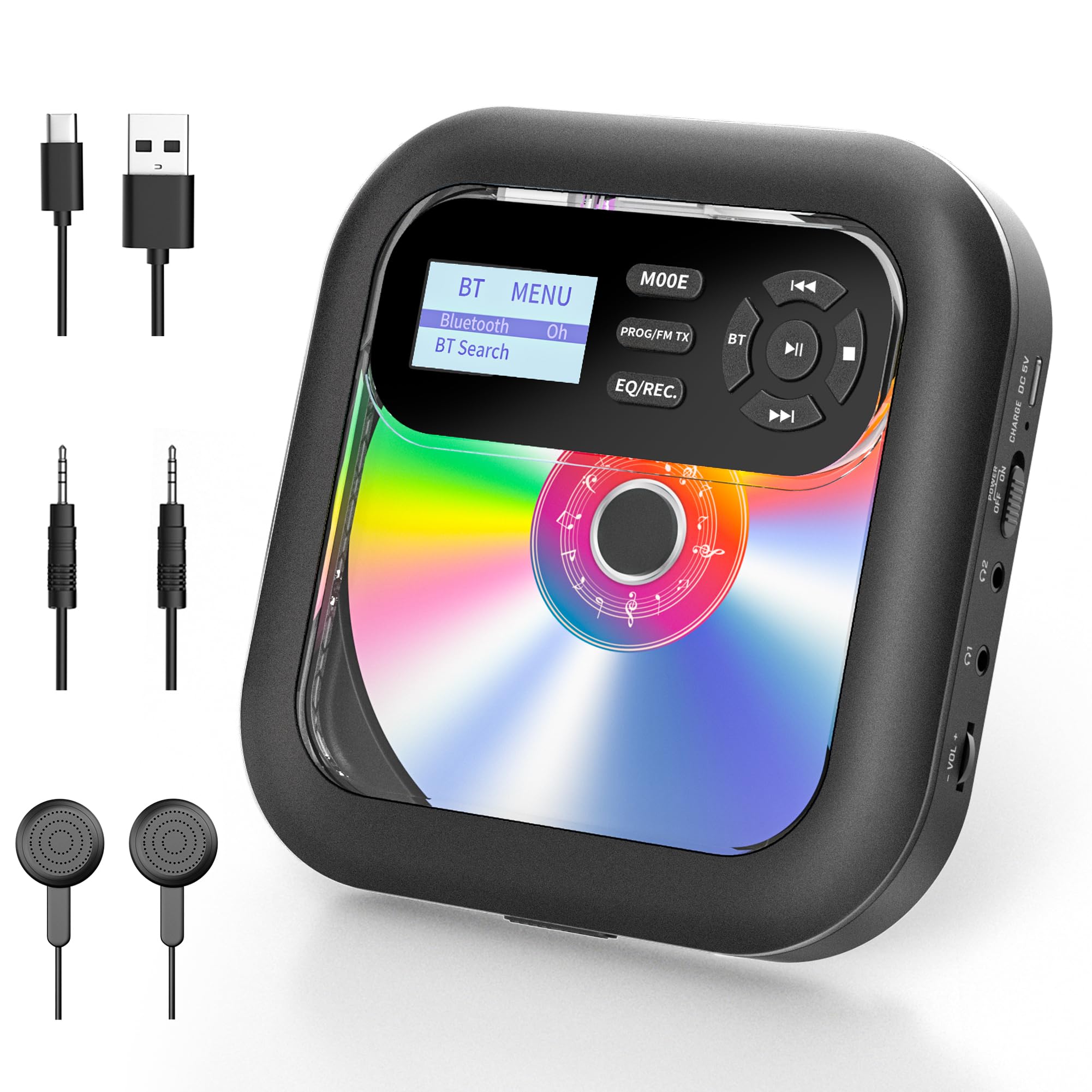 Amazon.co.jp: ARAFUNA ポータブルCDプレーヤー、スピーカー