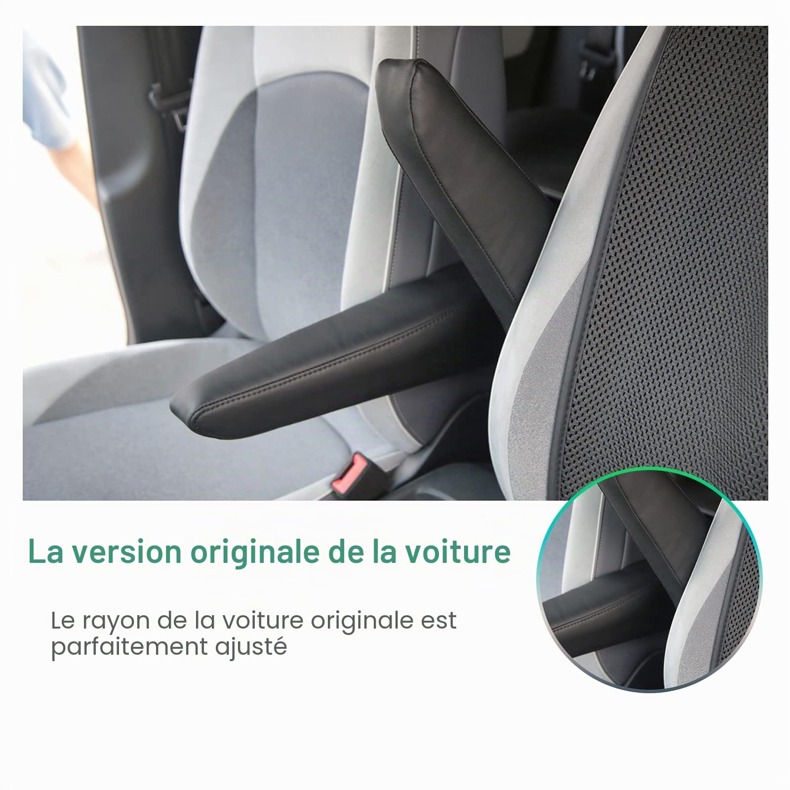 GAFAT Compatible avec VW ID.3 ID.4 ID.5 Facelfit 2021-2025 2026 Housses d'accoudoir, ID3 ID4 2025 Accessoires Coussin de Protection pour Console Centrale, en Cuir Microfibre PU [Lot de 2]