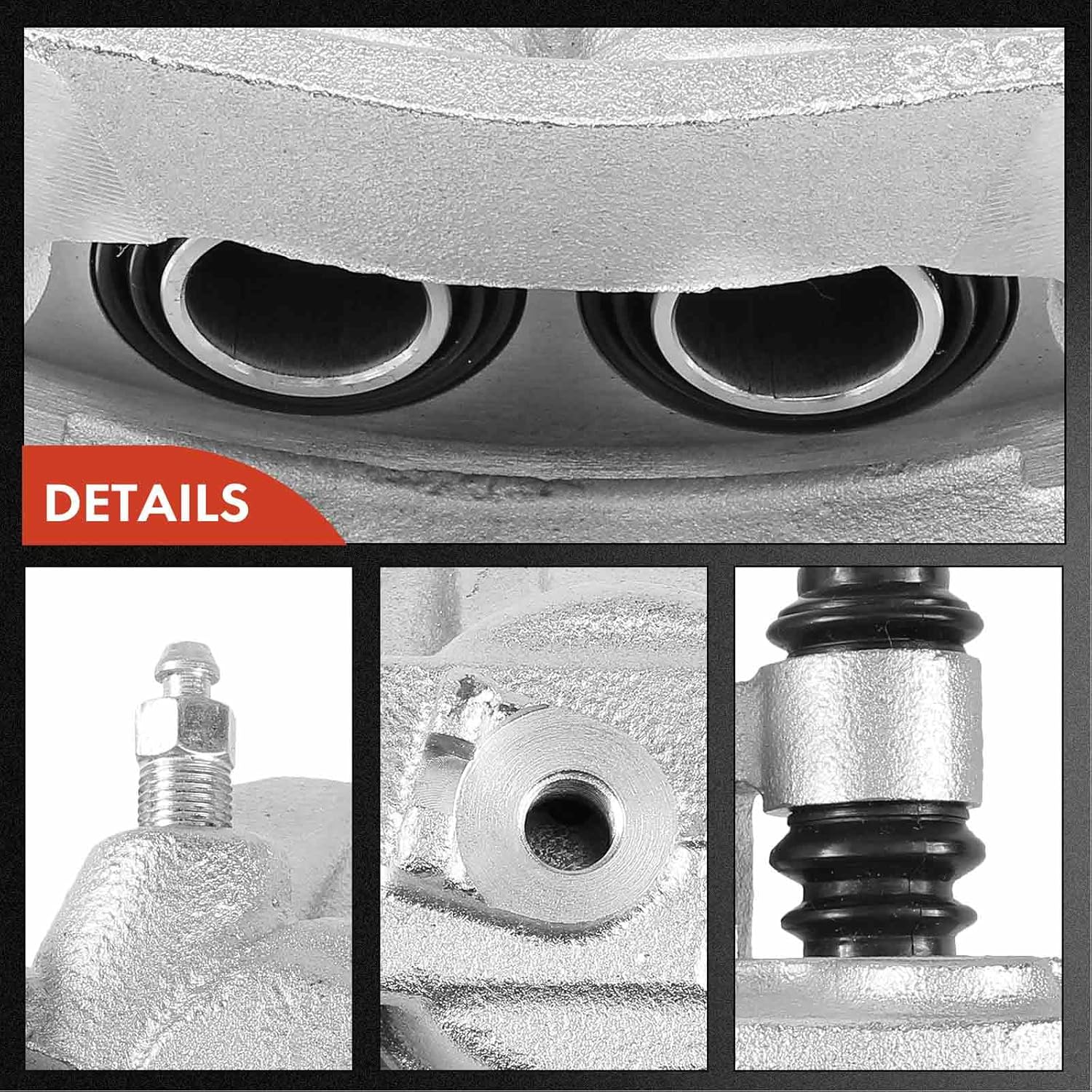 A-Premium Disc Brake Caliper Assembly with Bracket Compatible with Select Subaru Models - Legacy 1991 1992 1993 1994 1995 1996 - Front Right Passenger Side