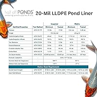 Vista 2 de HALF OFF PONDS - Revestimiento de estanque LLDPE de 25 pies x 30 pies para estanques, lagos y cuencas de retención