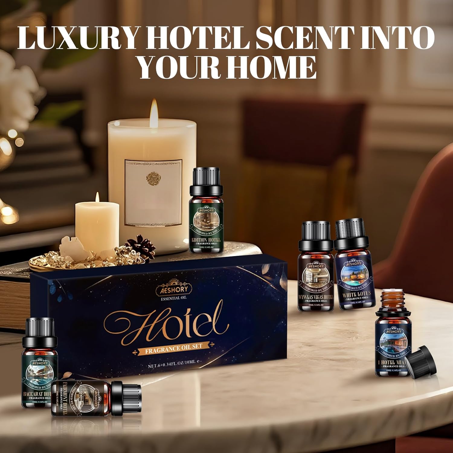 Hotel Diffuser Oils Gift Set,6x10M Luxury Essential Oil for Diffuser, Fragrance Oil Blend Hotel Scent for Soap & Candle Making - Image 8