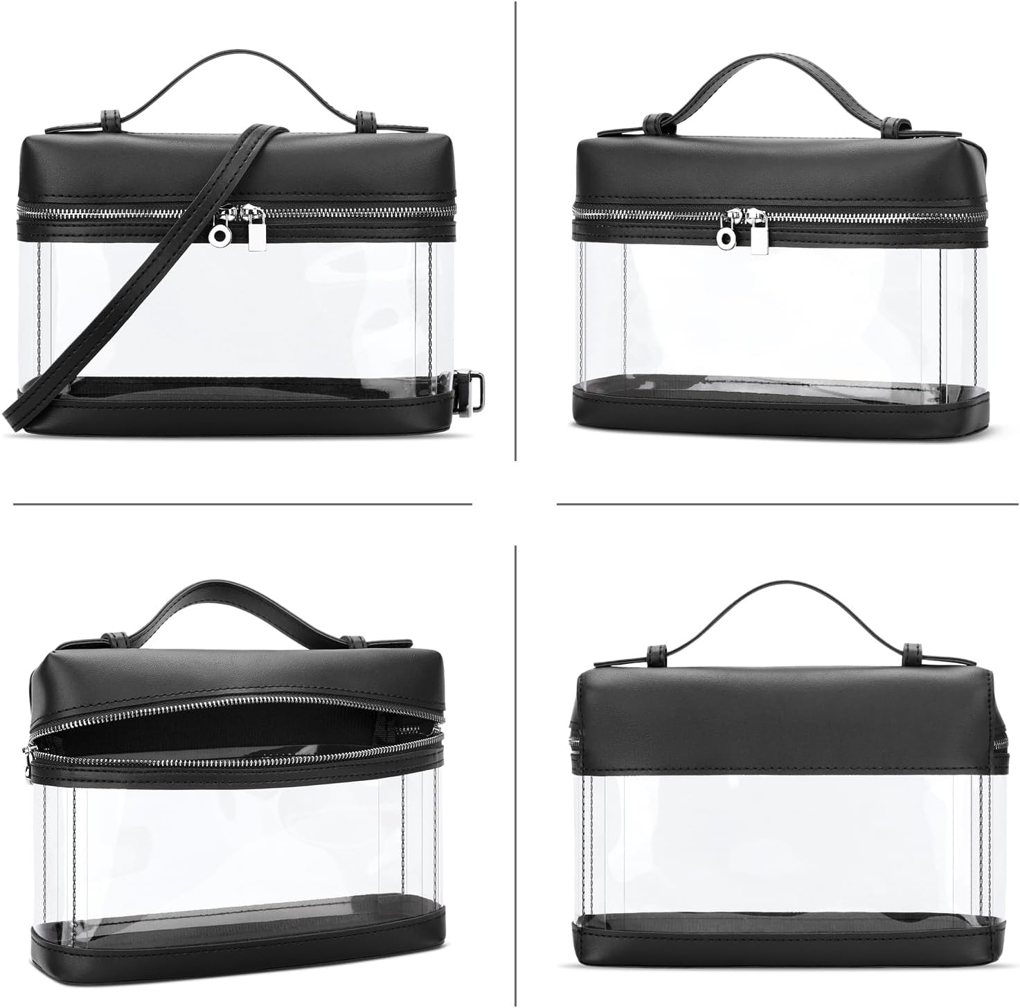 KKXIU Clear Crossbody Bags for Women Stadium Approved Vegan Leather Transparent Purses for Concerts Sports - Image 5