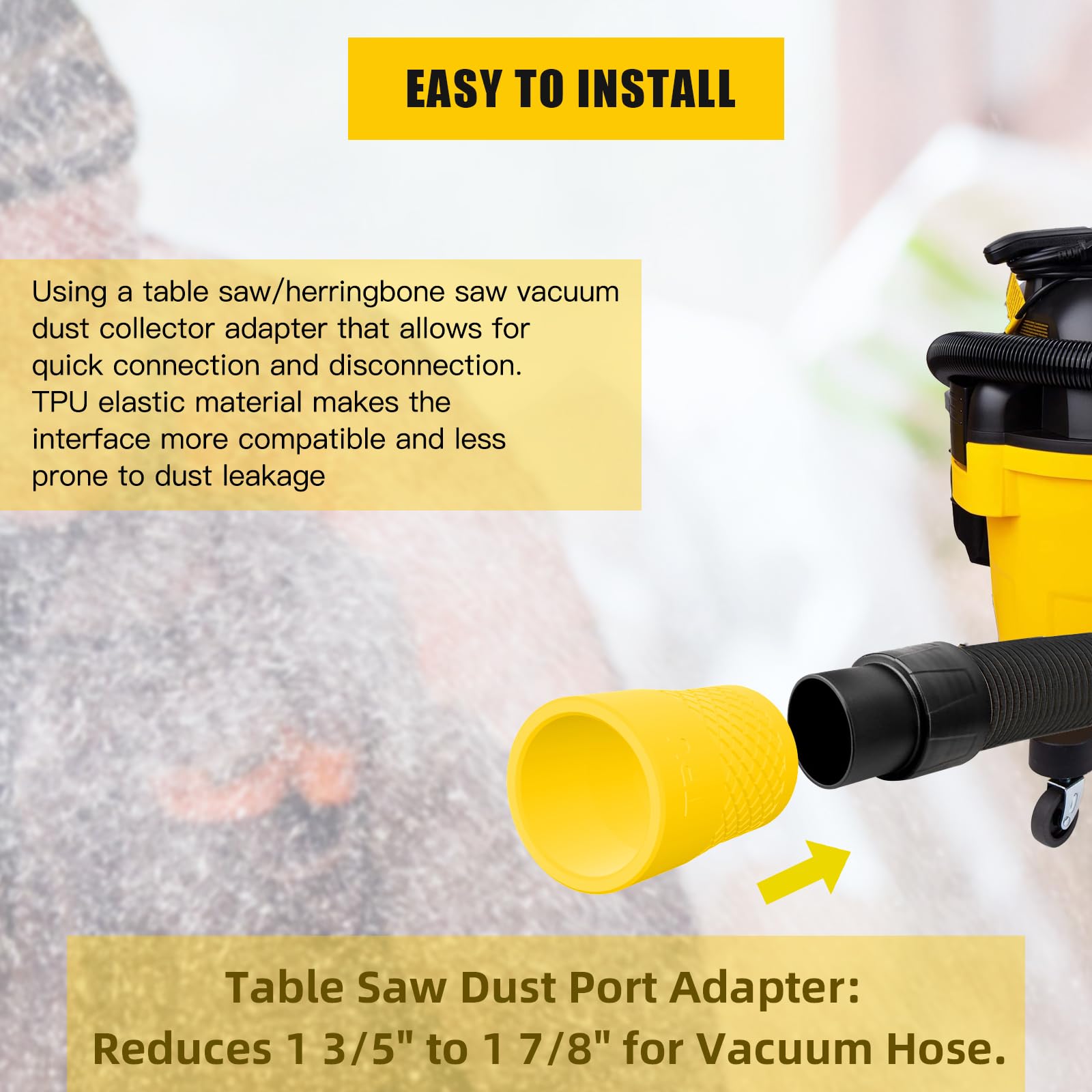 Miter Saw Vacuum Adapter - Dust Control -7