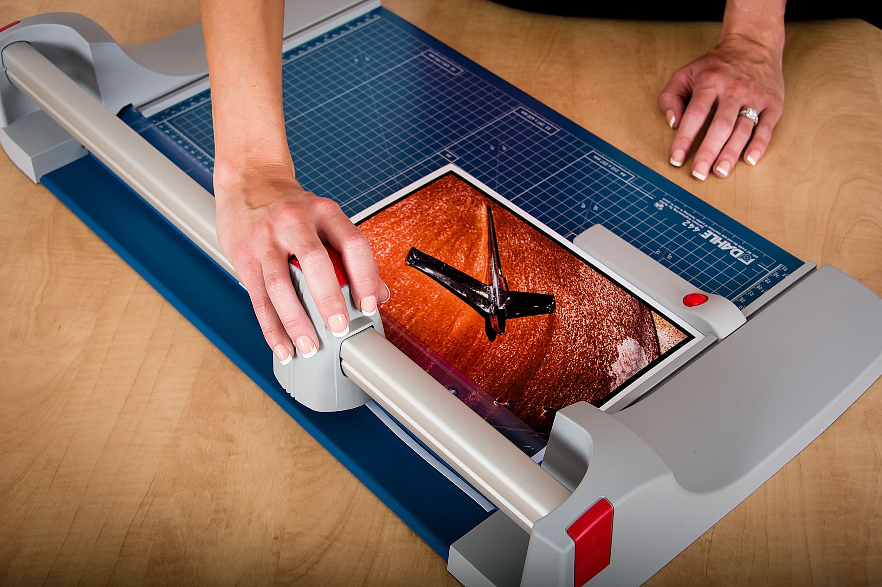 Dahle R000442 Taglierina a Rullo Professionale, A3, 510 mm, Blu