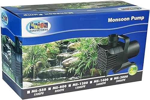 Miniatura 3 de ANJON MANUFACTURING Monsoon Series 550 GPH Bomba sumergible para estanque y jardín de agua - MS-550