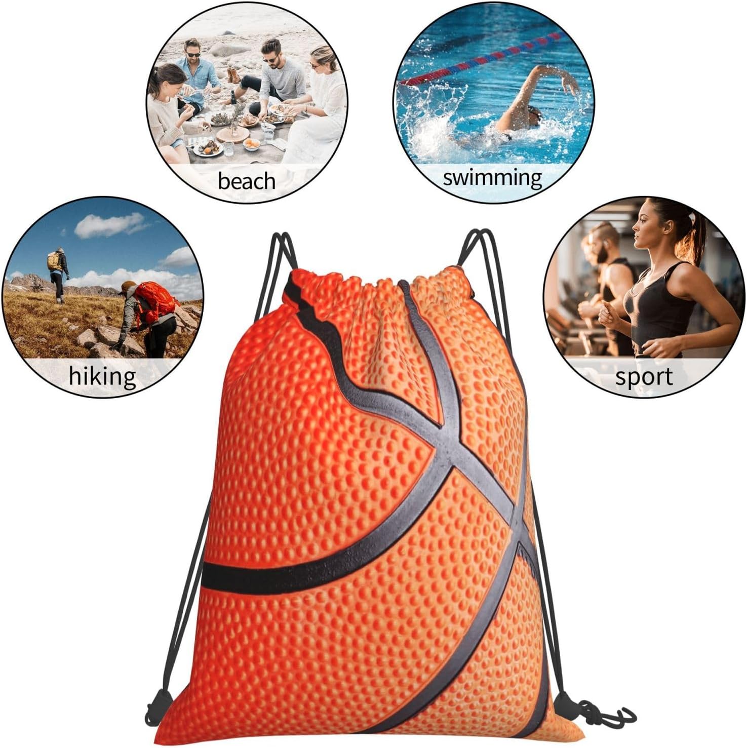 Basketball Drawstring Bag Sport Gym Backpack Beach Travel Sack Draw String Yoga Bag For Men Women