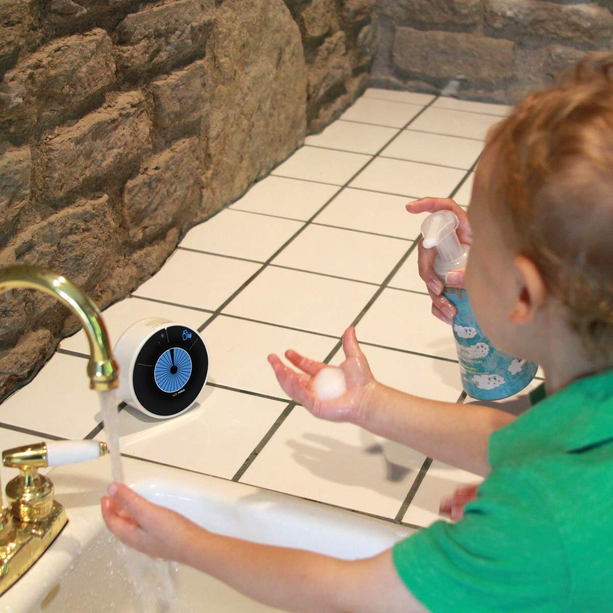 TIME TIMER WASH - 30 Sekunden visueller Timer zur Förderung des richtigen Händewaschens für Kinder und Erwachsene zum Freisprechen, berührungsloses Händewaschen, mit optionalem Musik