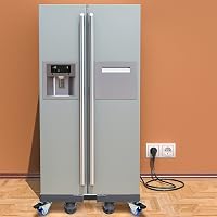 XMTECH Állítható Mosógép Alap 45-75cm, Görgős Hordozható Talp Mosógéphez Hűtőhöz Szárítógéphez 9