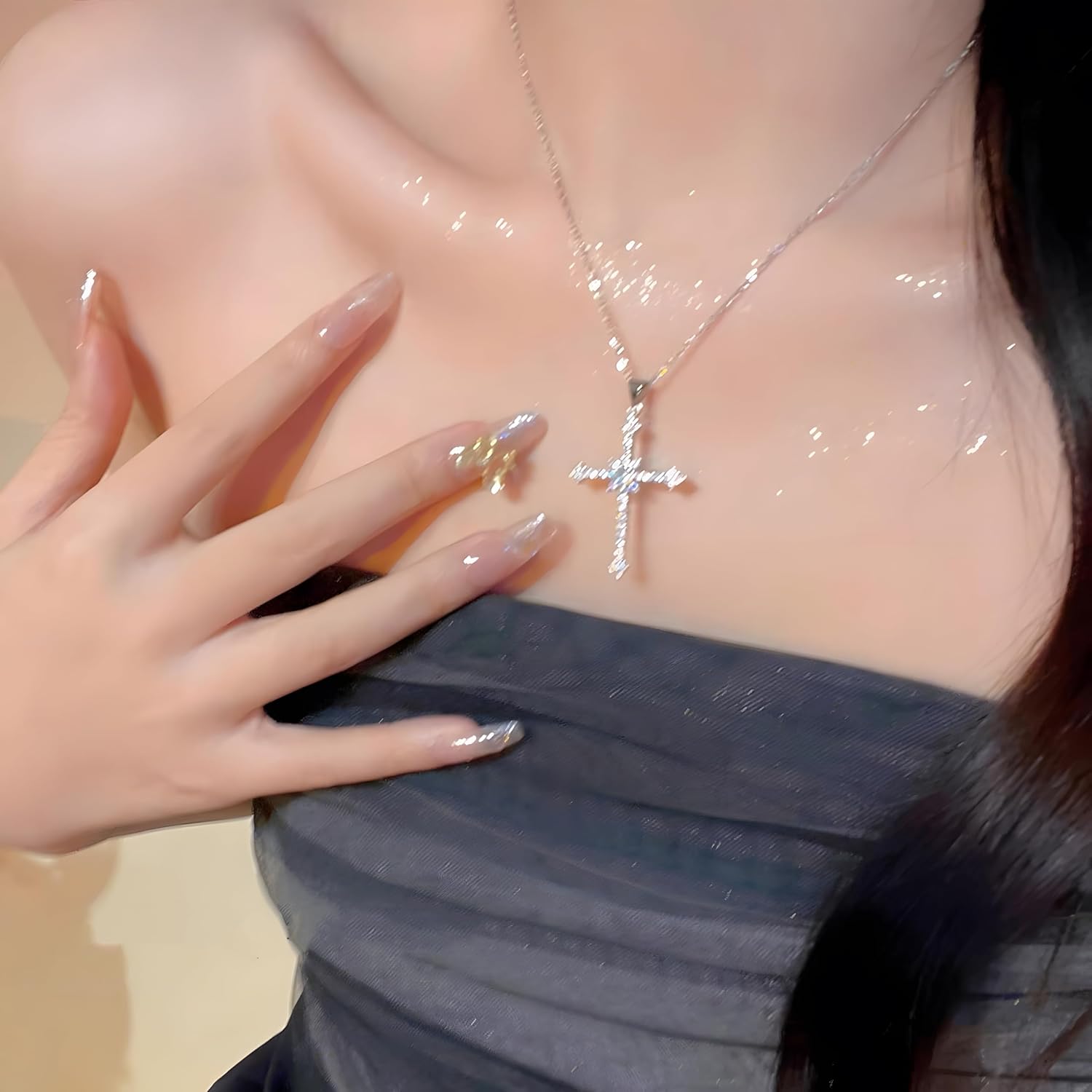 Cross Necklace for Women, 14K Gold/Silver Plated Dainty Cross Necklace Gold Cubic Zirconia Necklace Diamond Cross Pendant Necklaces Religious Gifts for Women Teen Girls Trendy Christian Jewelry - Image 5