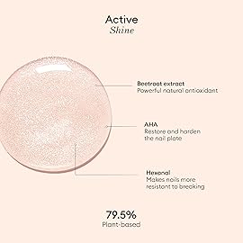 Manucurist Active Shine Illuminating & Care Nail Polish - Nail Concealer - No Lamp - Ultra-Shiny 2 in 1 Nude Gel Polish: Nail Strengthener and Growth, Highlighter & Care - Damaged Nails Repair