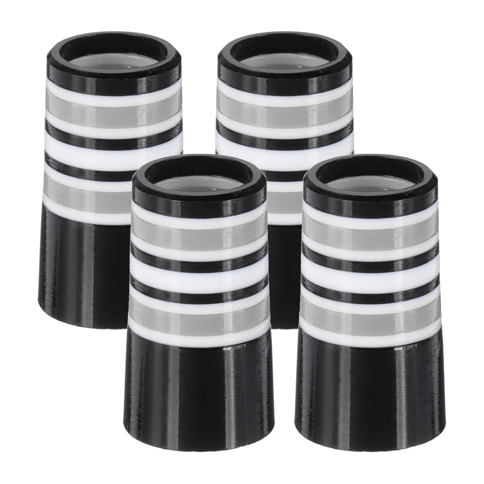 PATIKIL Golf Ferrules 0.370 Inch ID, 4 Pack Tapered Golf Club Ferrules Multi-Ring Iron Ferrule Rings for Taper Tip Iron Wedge Shaft Fits Steel Graphite Shafts, Silver
