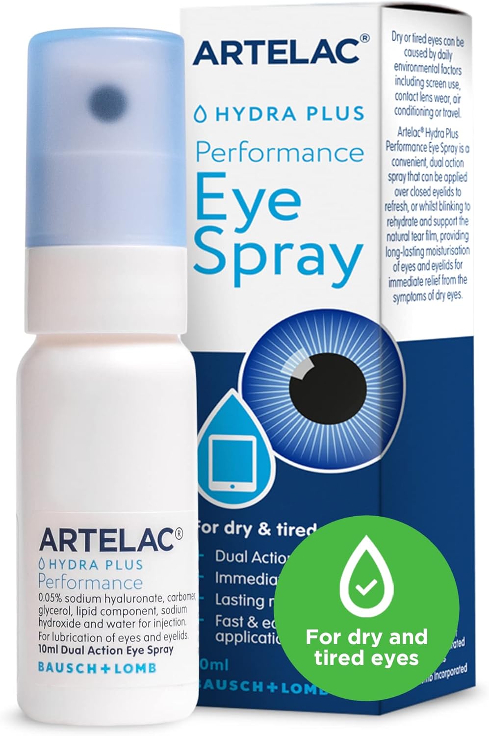Artelac Dry Eye Spray, Hydra Plus Performance, Dry Eyes Treatment