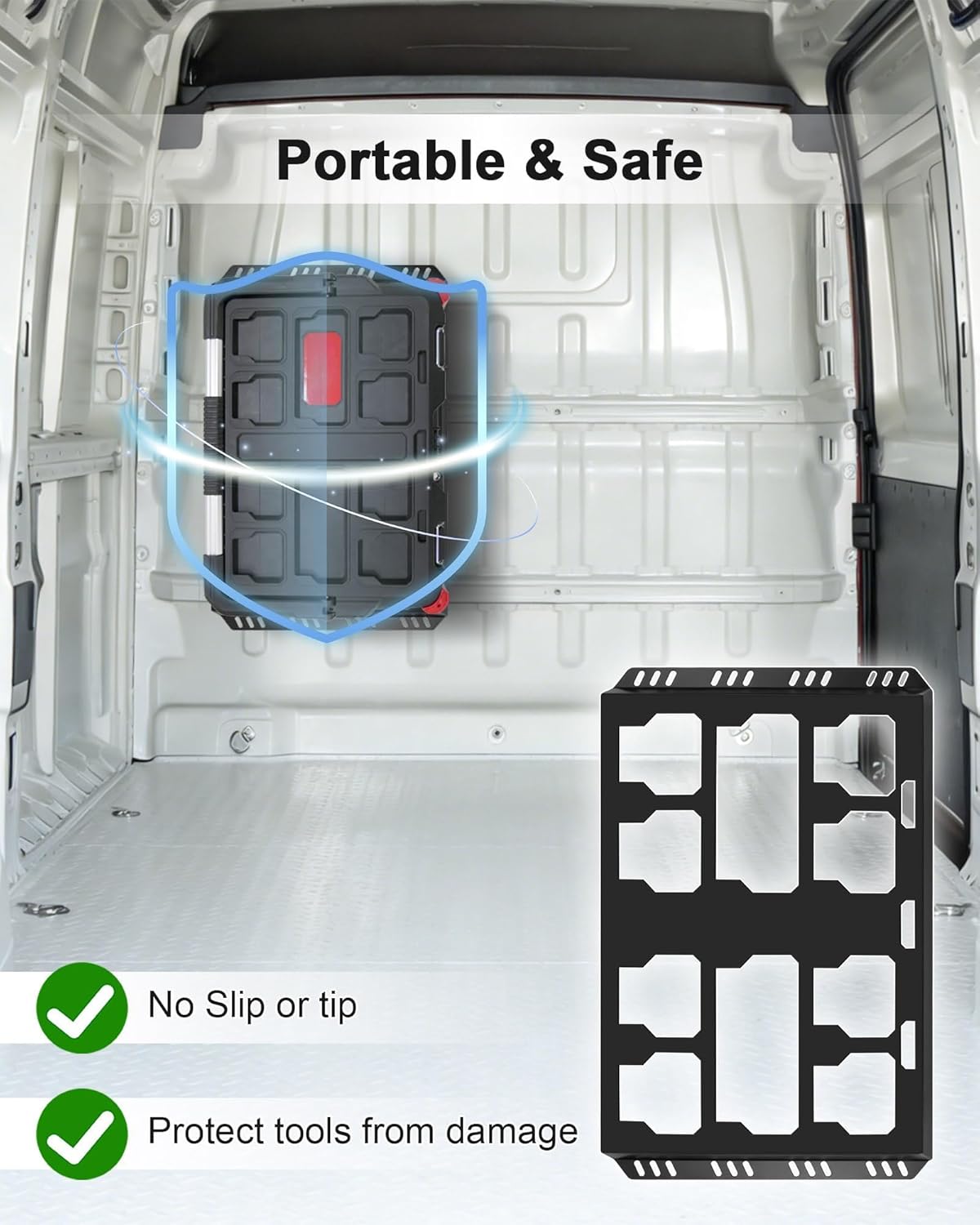 Mounting Plate Compatible with Milwaukee Packout Toolbox, Steel Mounting Base Wall or Floor Mount for Tool Storage and Organization (Full Plate)