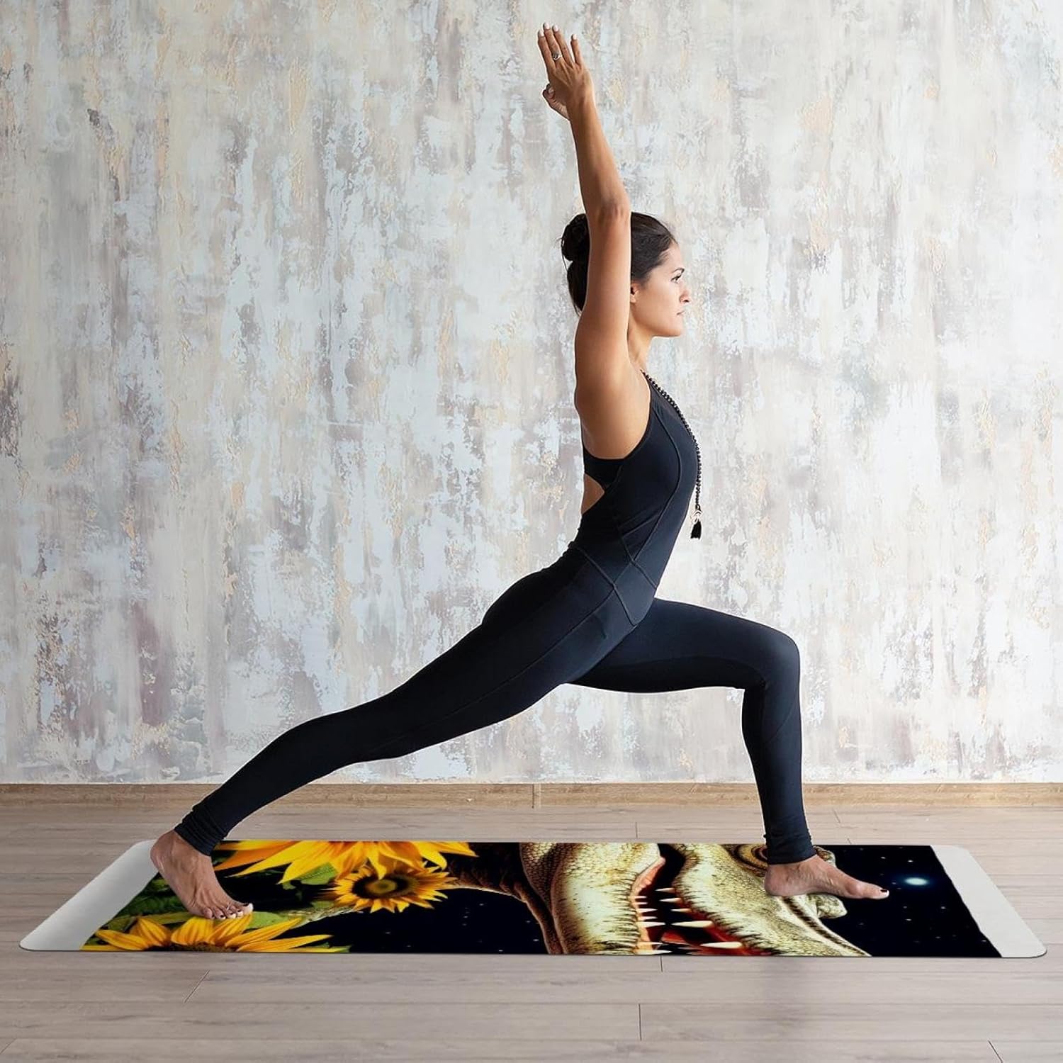 Yoga Towel, Crocodile Star Sunflower Non Slip Sweat Absorbent Hot Yoga Mat Towel for Hot Yoga, Pilates and Fitness - 72.8" x 26.8"