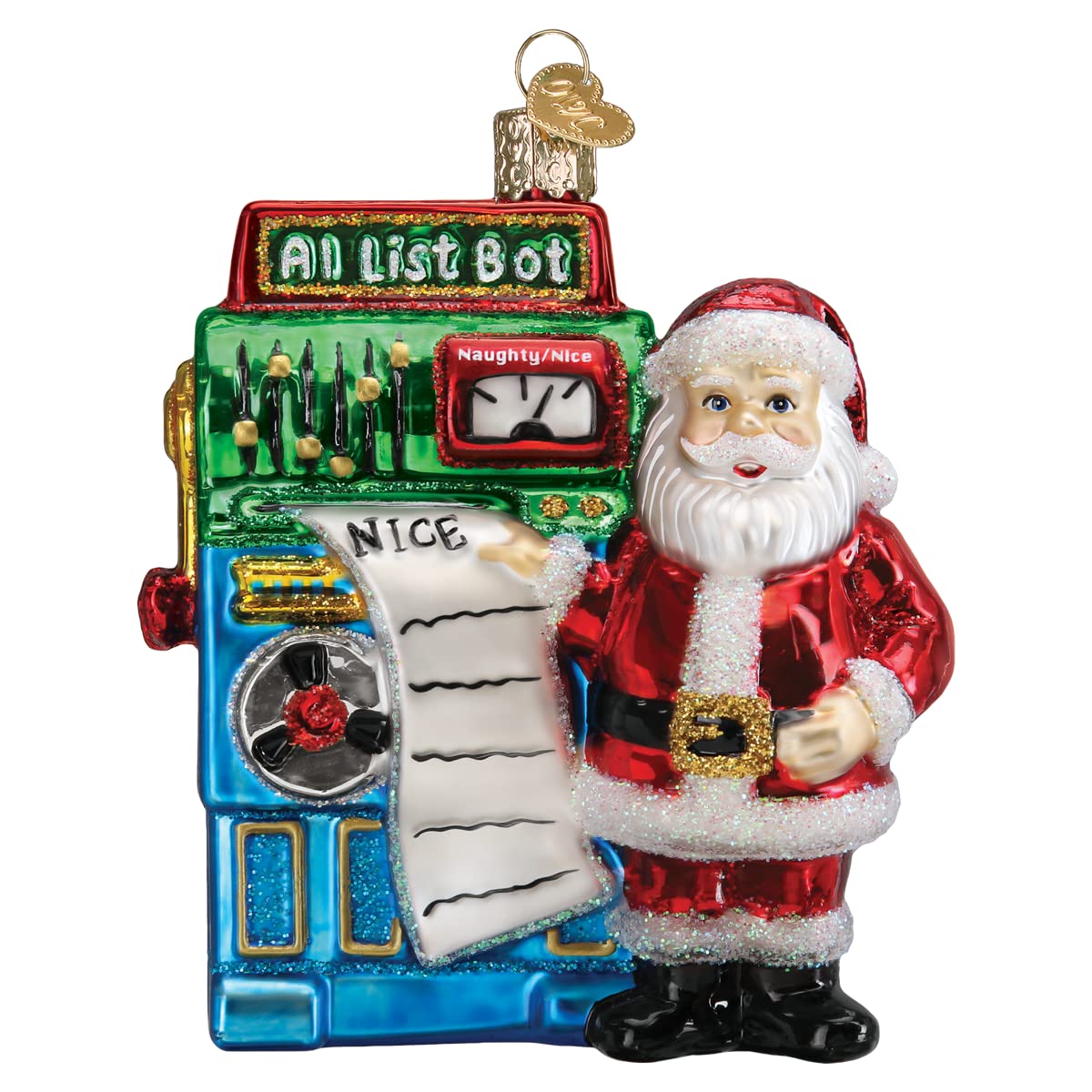 Old World Christmas Santa's Magic Castle Wood Ornament - Handcrafted Christmas Tree Decoration