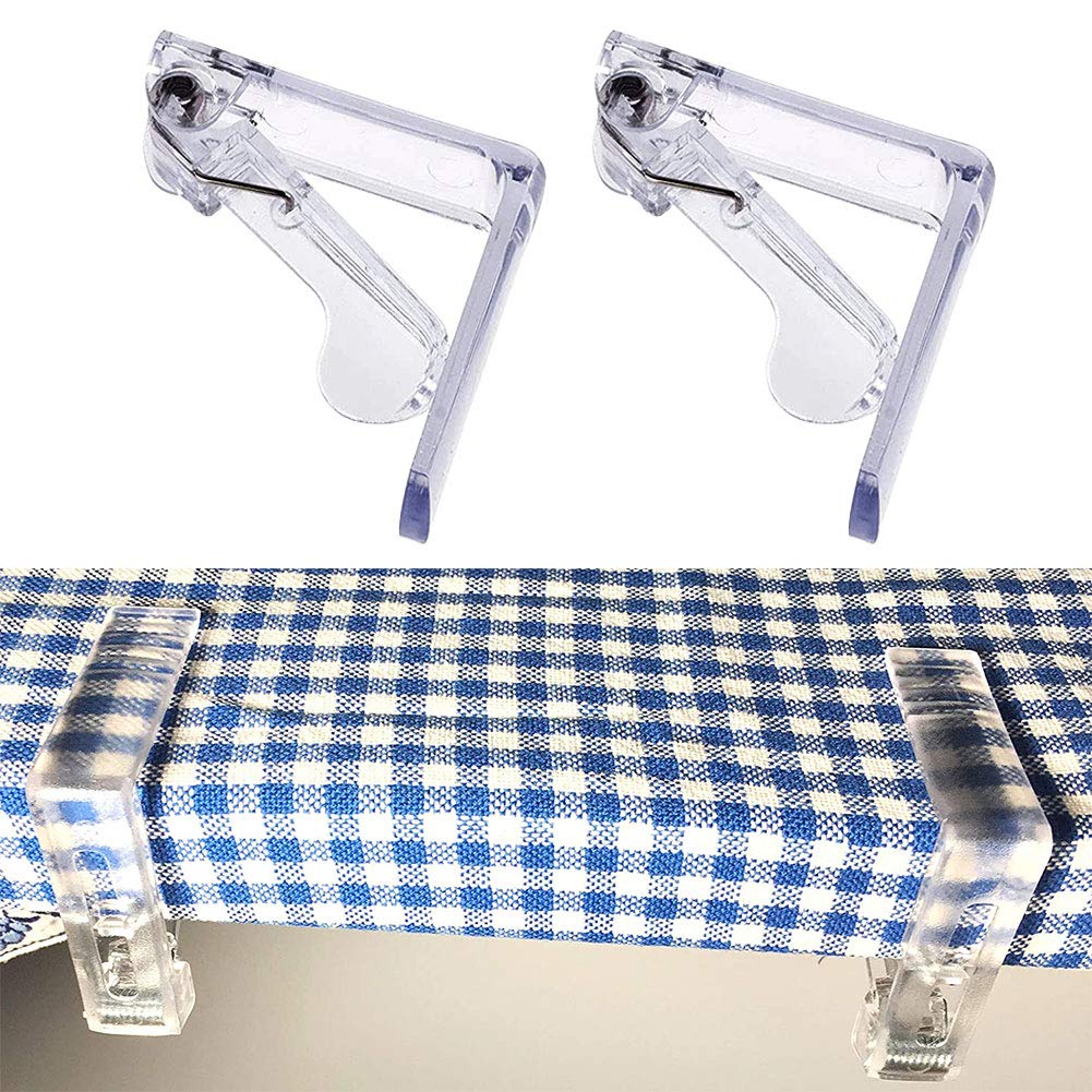 8 Mollette Tovaglia Trasparenti Antiscivolo - Per Tavoli Spessi 3.5-5 Cm, Cucina, Giardino - Foto 6