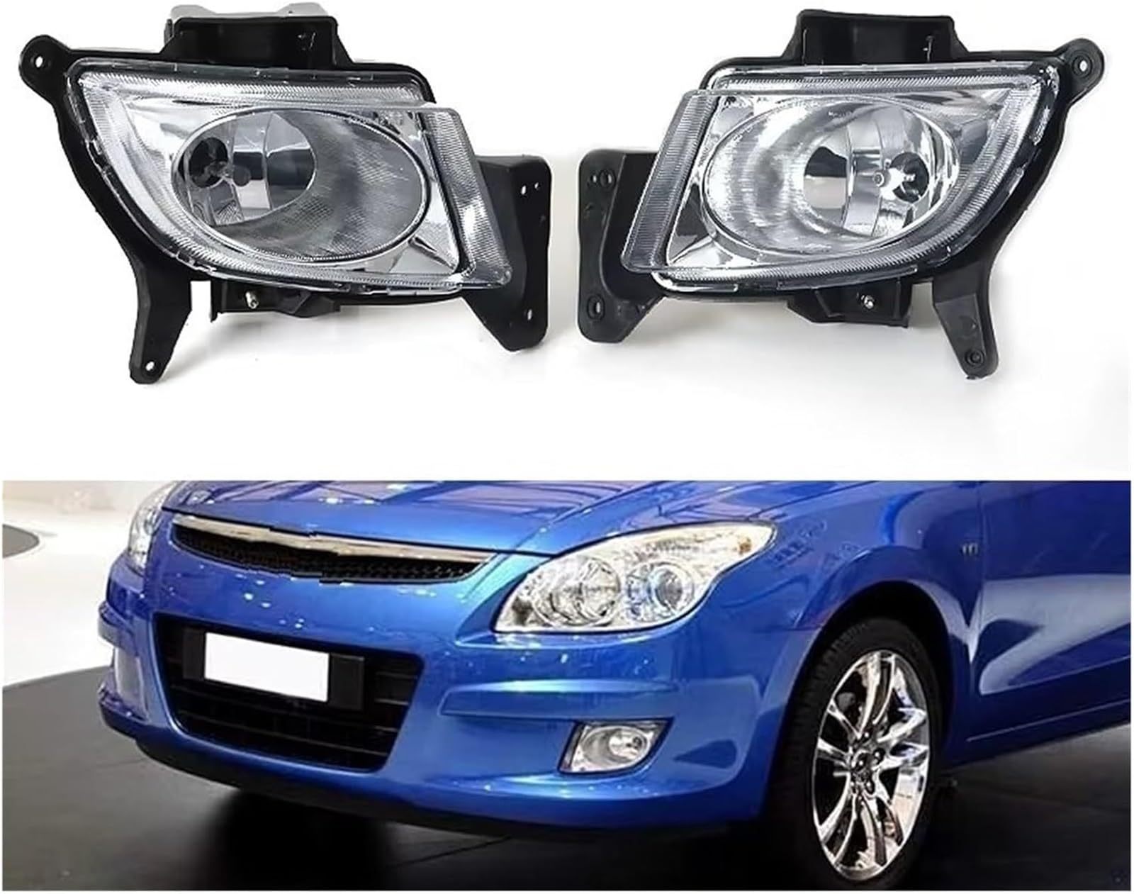 Przedni zespół optyczny Hivvaor przedni zespół optyczny dla Hyundai I30 2007-2012 Przednie światła przeciwmgielne
