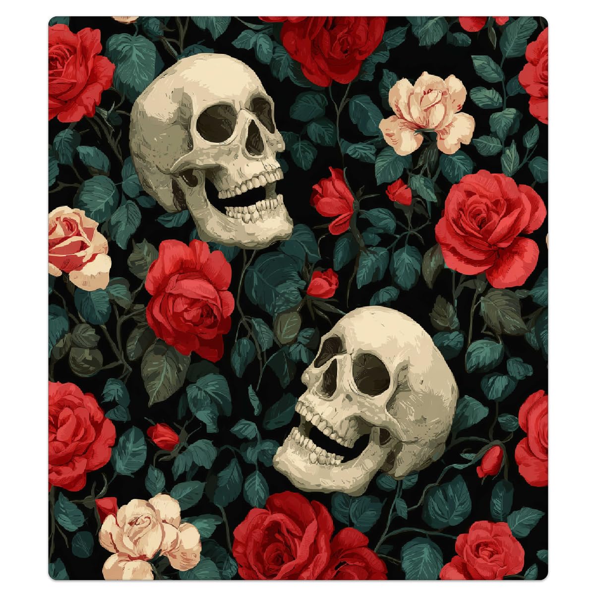 Funda magnética para lavavajillas panel reutilizable impermeable diseño calaveras 53x66cm 8