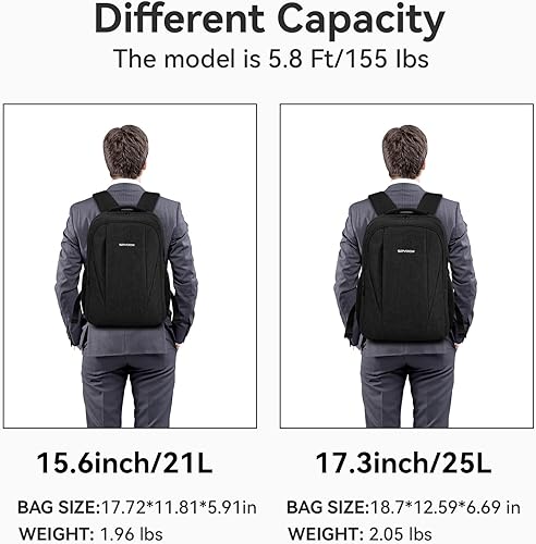 Miniatura 6 de Mochila para laptop con funda para laptop, mochila unisex para llevar en mochilas de artículos personales, Negro -, Mochila para laptop