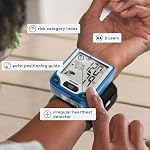 Moniteur de Tension Artérielle Automatisé Homedics pour Usage Domestique | Opérations Faciles à Un Touche, Stocke jusqu'à 120 Lectures, 60 Lectures par 2 Utilisateurs, Brassard et Étui de Rangement Inclus