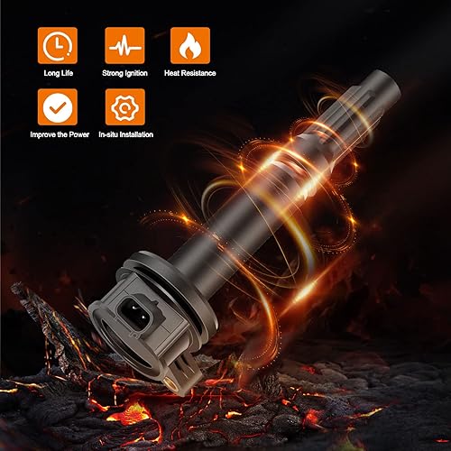 Vista 112 de OCPTY Juego de 4 bobinas de encendido compatibles con OE: UF604 C1685 apto para Mazda 3 para Mazda 5 2008-2015