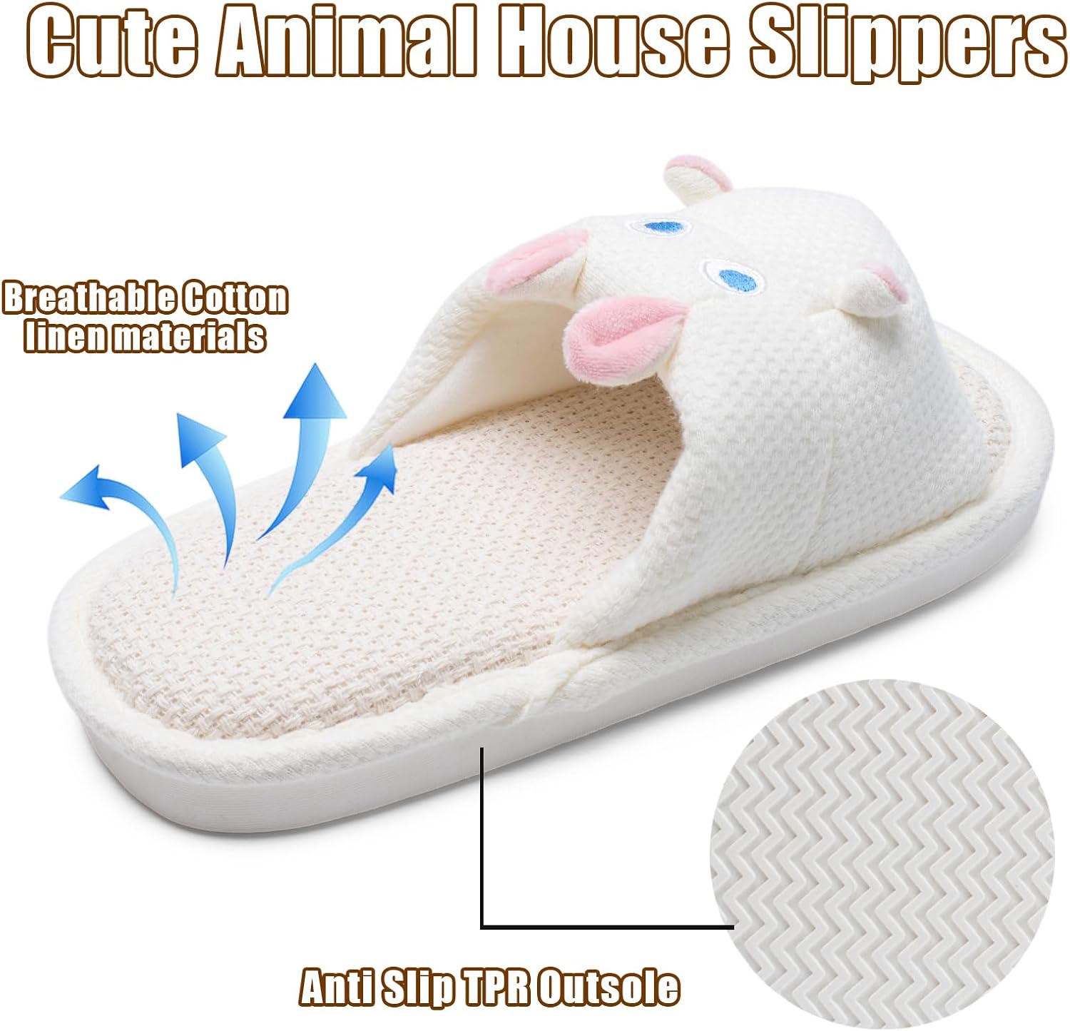 Slipper for Women and Men Cute Animal Slipper Unisex Slide Hippo Slipper House Slipper Furry Soft Indoor - Image 4