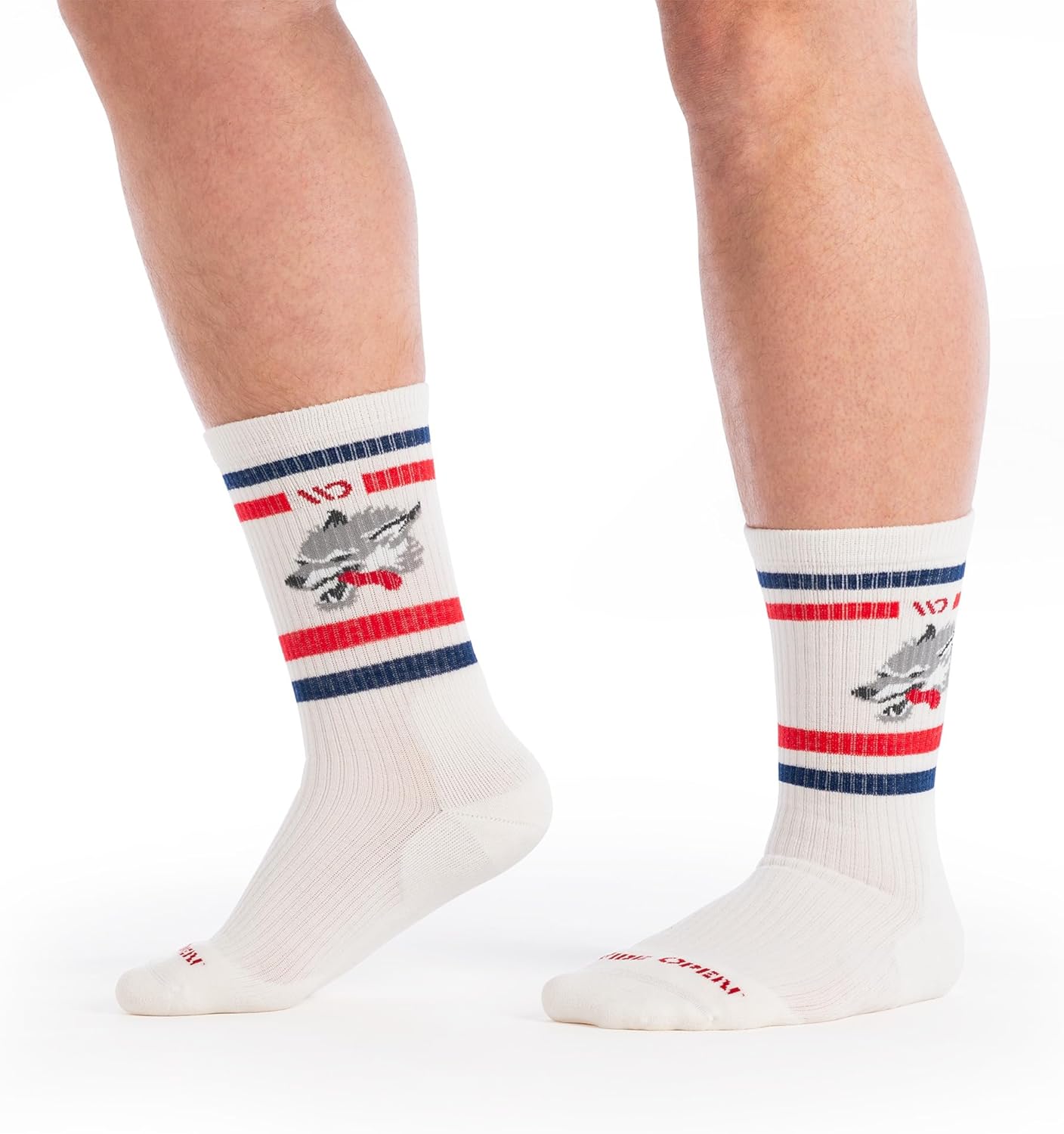 Wide Open Crew Men's Socks - Merino Wool, Comfortable Everyday Socks (9007)